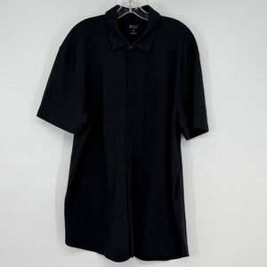 BYLT Premium Basics‎ Mens XXL Black Short Sleeve Button Down Performance Shirt